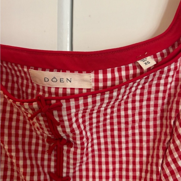 Doen Red and White Gingham Maxi Dress - Picture 4 of 5